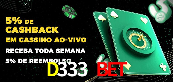 Promoções do cassino ao Vivo D333 Bet
